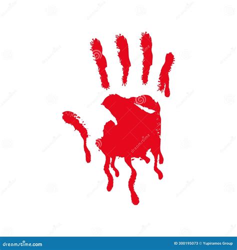 Red Hand Day Design of Red Hand Stock Illustration - Illustration of ...