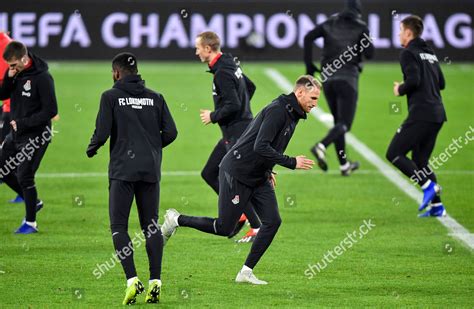 Moscow Defender Benedikt Hoewedes Exercises During Editorial Stock