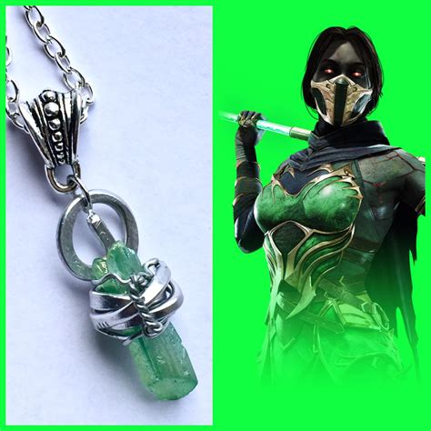 Jade Mortal Kombat Inspired Fan Art Wire Wrapped Necklace Art Wire