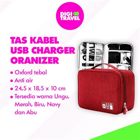 Jual Digi Travel Tas Kabel Organizer Tas Charger Travel Pouch