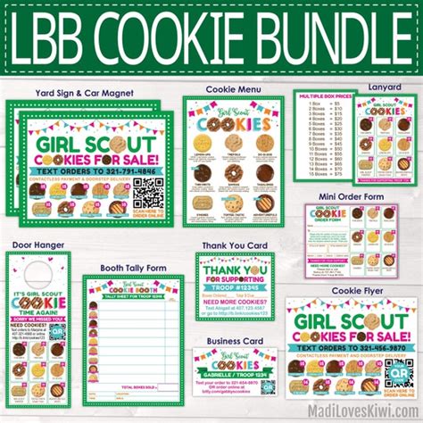 Lbb Girl Scout Cookie Printable Door Hanger Editable Yard Sign