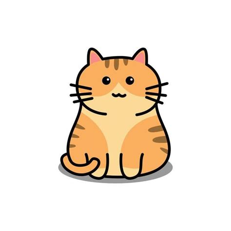 Premium Vector Cute Orange Cat Cartoon In White Cat Stickers