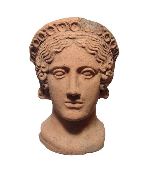 A Gorgeous Etruscan Terracotta Female Votive Head Dec 07 2019