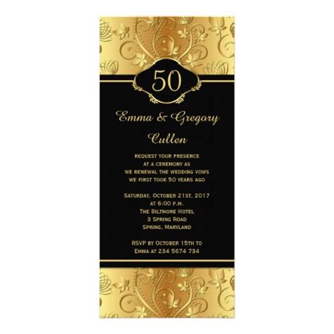 50th Wedding Anniversary Vows Renewal Program Zazzle