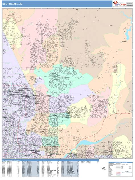 Arizona Southern Wall Map Color Cast Style By Marketmaps Images And