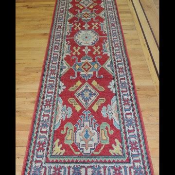 Bold Geometric Kazak Oriental Runner Rug X Jkc The John