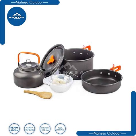 Jual Cooking Set Teko Ds Nesting Teflon Alat Masak Pendaki Lengkap