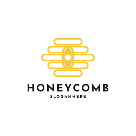 honeycomb house logo design minimalist, honeycomb line logo design ...