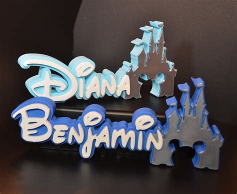Disney-Inspired Personalized Custom 3D-Printed Name Sign – CAL BrickLab 3D