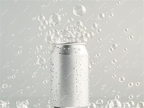 Premium Photo | Aluminum can soda can condensation can with drops