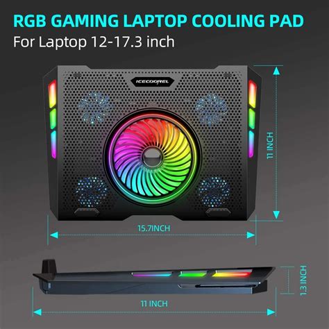 Ice Coorel A Notebook Cooler Pad Stand Rgb Breathin Light