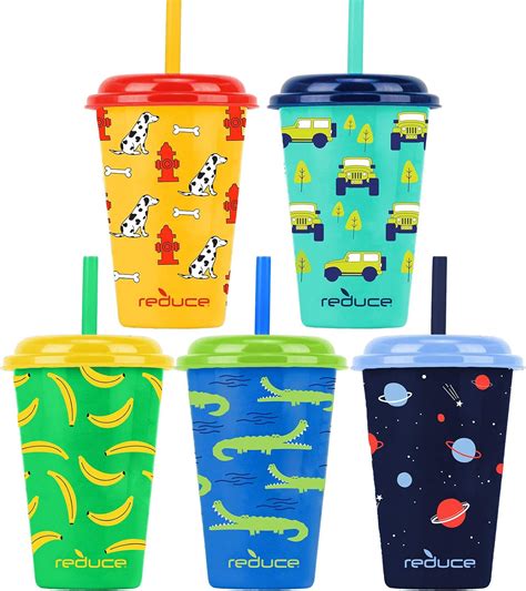 Reduce Gogos 5 Pack 12oz Cups With Straws For Kids The Perfect