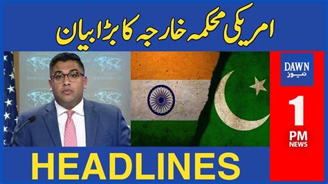 America S Reaction On Pakistan India Issue 1 Pm Dawn News Headlines 26 01 2024 Youtube