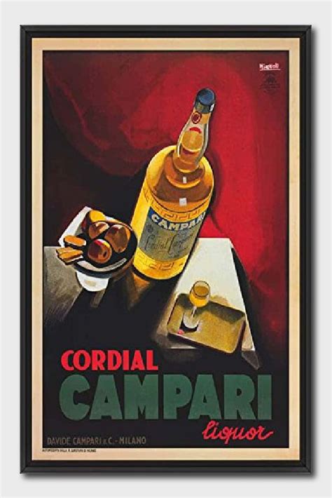 Campari Cordial 1926 Leonetto Cappiello Framed Canvas Vintage