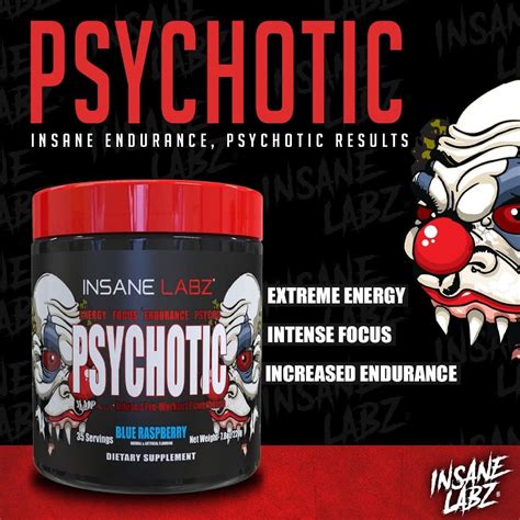 Insane Labz Psychotic Pre Workout 30 Single Variety Pack Pre Worko