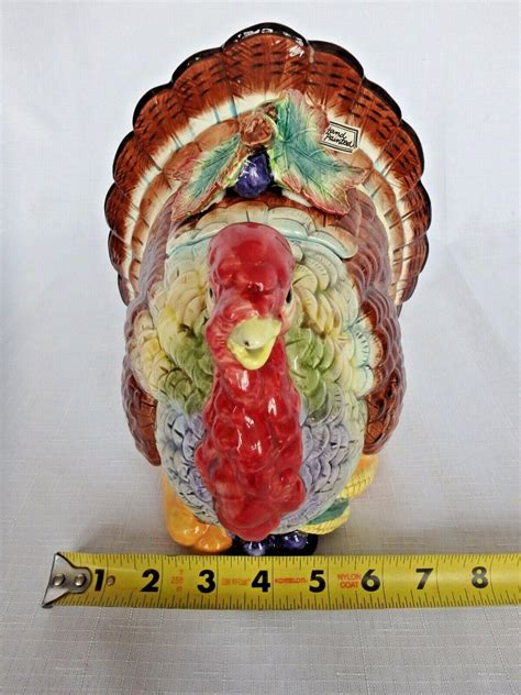 Fitz Floyd Turkey Tea Pot Pair Of Candlestick Autumn Bounty