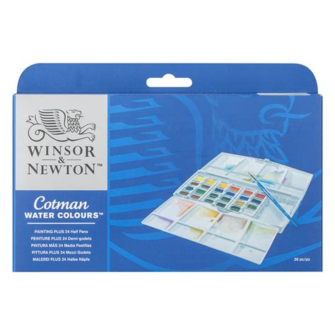 Winsor And Newton Cotman Painting Plus Half Pan Watercolour Set Of