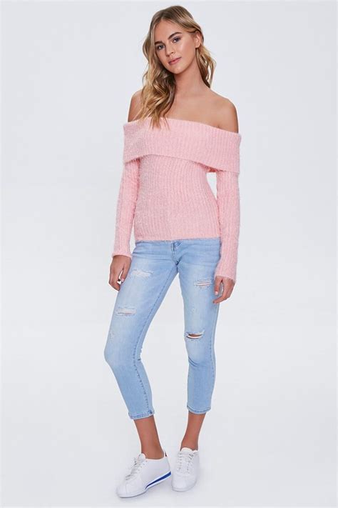 Foldover Off The Shoulder Sweater Forever 21 Shoulder Sweater Clothes Sweaters