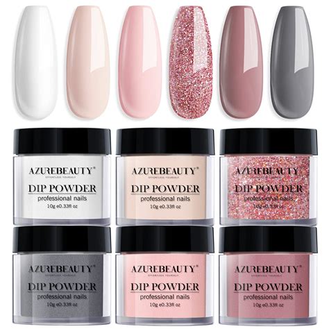 Amazon Dip Powder Nail Set Azurebeauty Colors Classic Nude