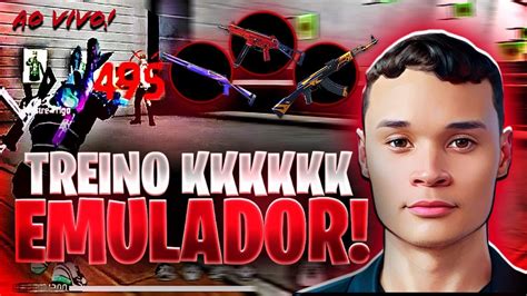 Free Fire Ao Vivo Treinando No Emulador Kkkkk Venhaaa Nippyx E