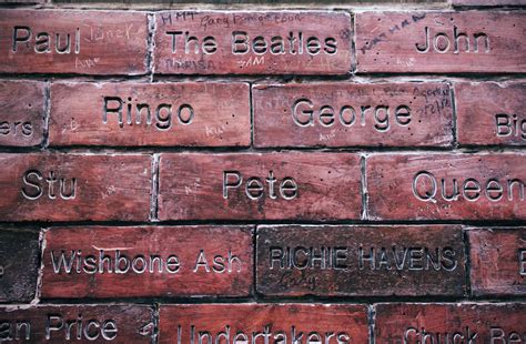 Cavern Club Brick Wall with Beatles Names