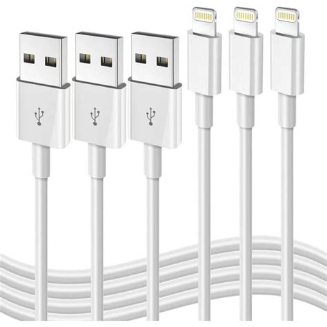 iPhone Fast Charging Cable [Apple MFi Certified] 3-Pack 3FT Lightning to USB Cable iPhone ...