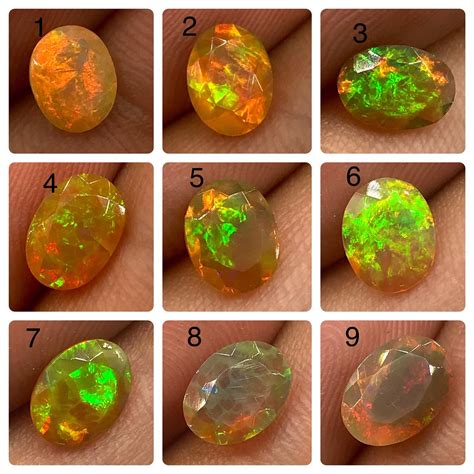 Fire Natural Fire Opal Faceted Loose Gemstone Welo Opal Etsy