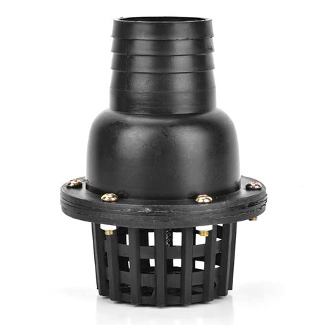 Tebru Water Pump Foot Valve Black PVC Low Pressure Flat Check Valve For