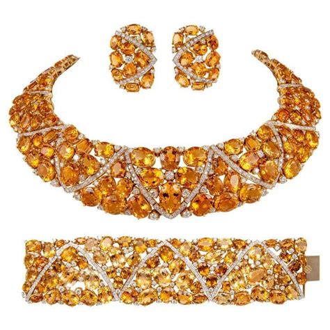 Orange Topaz Necklace, Earrings And Bracelet : r/orange