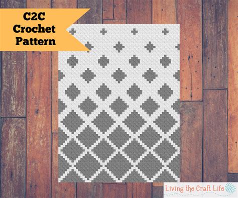 C2c Crochet Pattern Blanket Crochet Pattern Crochet Blanket C2c