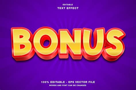 Premium Vector Bonus Comic 3d Style Editable Text Effect