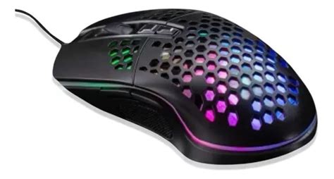 Mouse Gamer Usb Colmeia Ultraleve Led Rgb Dpi Para Jogo Frete Gr Tis