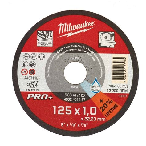 MILWAUKEE DISCO PRO ACEROS SCS 41 125MM MILWAUKEE MA15544 ALMACEN