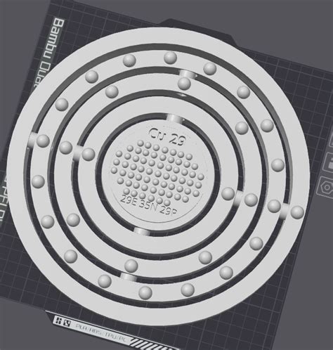 Copper Element Bohr Model By Secwayback Download Free Stl Model