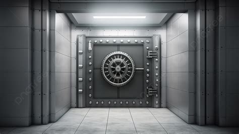 An Image Of The Door Of A Vault Background 3d Rendering Interior Bank