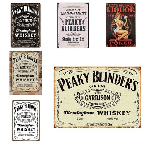 Vintage Tin Sign Peaky Blinders Metal Sign Poster Retro Art Plaque Wall