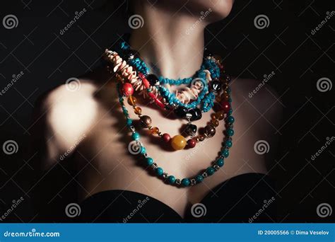 Women neck with jewelry stock photo. Image of expensive - 20005566