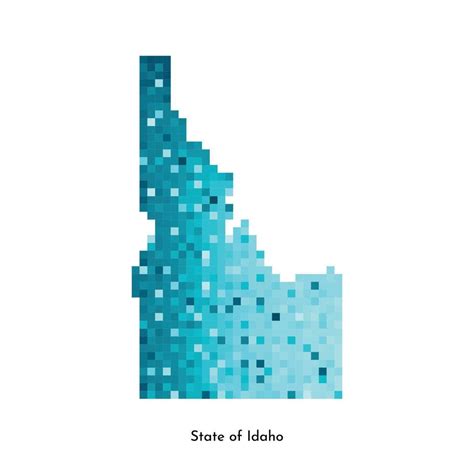 Vector Isolated Geometric Illustration With Icy Blue Area Of Usa State