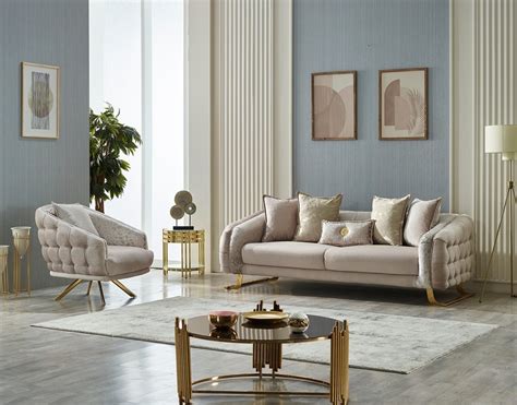 Laguna 3 Seat Sofa In Cream By Furnia 1StopBedrooms