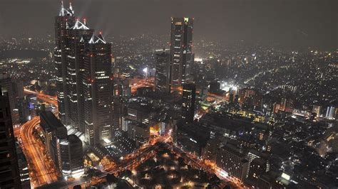 Japan Tokyo Night Lights City Top View Shinjuku Hd Wallpaper