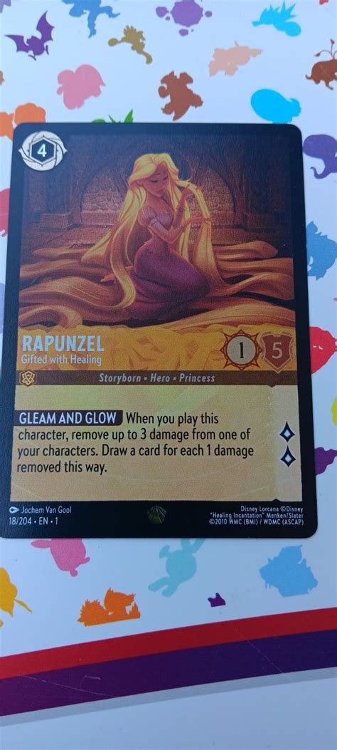 Lorcana Rapunzel Gifted With Healing Near Mint Nm Cold