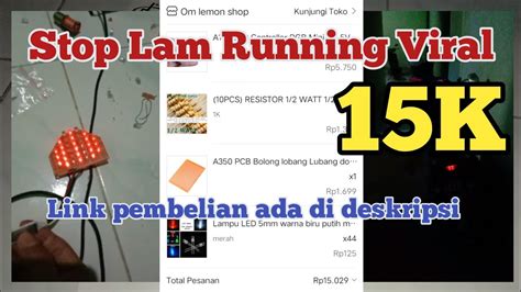 Cara Membuat Stop Lamp Running VIRAL MODAL 15K YouTube