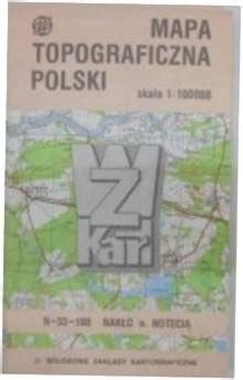 Mapa topograficzna Polski Nakło n Notecią 10746633728 oficjalne