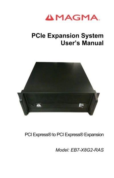 Pcie Expansion System User S Manual Magma