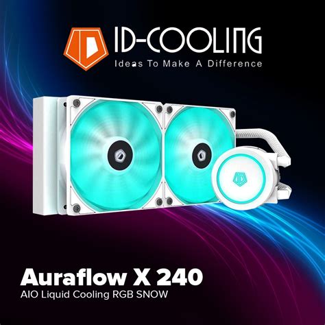 Id Cooling Auraflow X 240 Aio Liquid Cooling Rgb Brand New Compatible