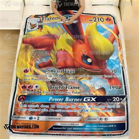 HOT Pokemon Flareon GX Fleece Blanket Express Your Unique Style With BoxBoxShirt
