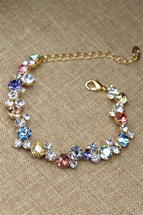 exquisite colorful swarovski crystal bracelet – Ocean Fashion