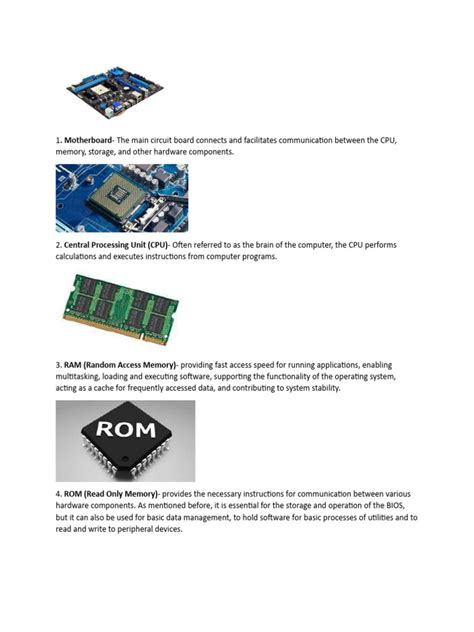 Computer Parts and Functions | PDF | Computer Hardware | Bios