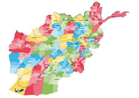 Mapa Detallado De Afganist N Ilustraci N Del Vector Ilustraci N De