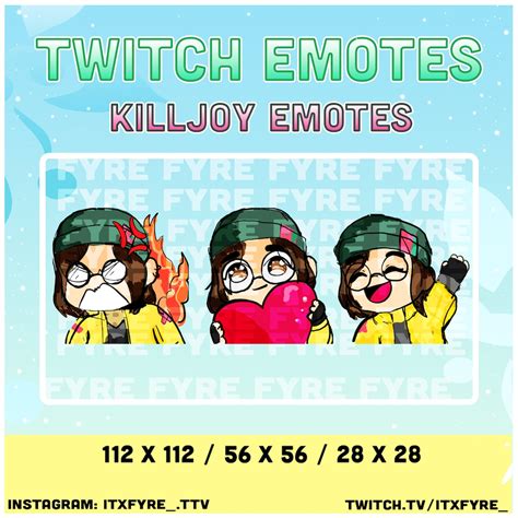 Kawaii Valorant Killjoy Emote Bundle For Twitch And Discord Etsy